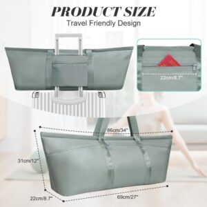 Large Yoga Mat Bag, Yoga Mat Tote Carrier for Women Men, with Yoga Mat Holder Strap, Bottle Pocket and Wet Compartment