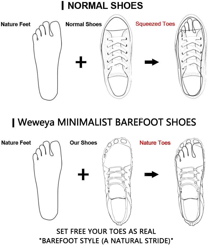 Weweya Barefoot Shoes Men Minimalist Running Cross Training Shoe - Image 3