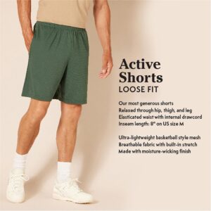 Amazon Essentials Men’s Athletic Basketball Gym,Performance Tech Loose-Fit Training Shorts, Pack of 2