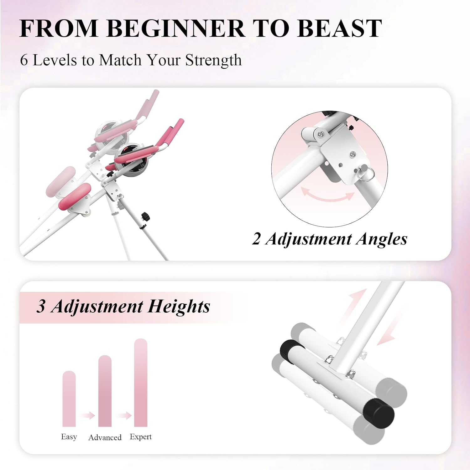PAETA Ab Machine, Ab Workout Equipment for Home Gym, Ab Trainer Machine for Abs Workout, Foldable, Knee Protection, Strength Training Exercise Equipment for Body Shaping - Image 4