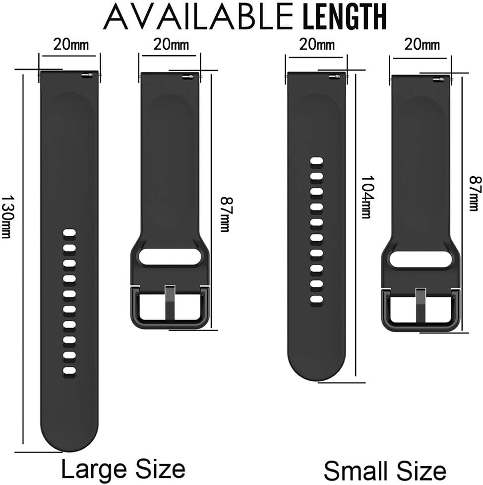 QGHXO Band Replacement for Amazfit GTS 4/4 Mini/3/2/2e/ GTR Mini/GTR 42mm/Active, Soft Silicone Band Replacement for Amazfit Bip 3/3 Pro/U Pro/S lite/Lite/S/U - Image 4