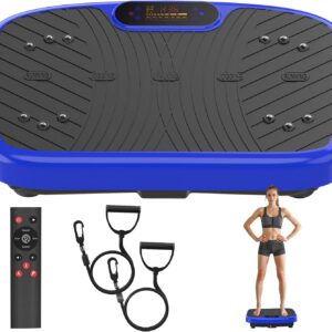 Vibration Plate Exercise Machine, Vibration Plate Platform for Lymphatic Drainage, 200 Adjustable Speeds Power Shaping Vibrating Plate Helps Weight Loss, Shaping, Max Weight 450 Lbs