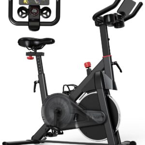 Superun Exercise Bike, Stationary Bikes for Home Gym with 32-Level Magnetic Resistance, 300LBS Capacity Indoor Cycling Bike with Comfortable Seat, LED Display