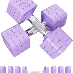 15LB 20LB 40LB 50LB Adjustable Dumbbell Set Free Weights Dumbbells Set for Women Men Hand Weights Sets Adjust Dumbbell Weight Sets for Home Gym Exercise Workout Strength Training Equipments