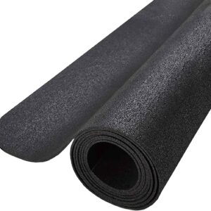LifeSpan Fitness Exercise Large Black Equipment Mat for Under Treadmill, Rowing Machine, Elliptical, Fitness Equipment, Home Gym Floor Protection