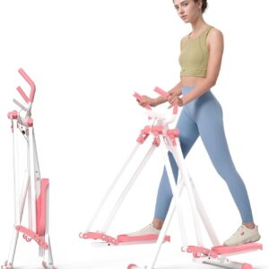 HOTSWEAT Air Walker Exercise Machine, Air Walker Elliptical, Foldable Cardio Cross Trainer Glider for Small Space, Full Body Workout Elliptical Machine for Home Gym