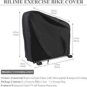 Exercise Bike Cover,Upright Cycling Cover Stationary Bike Covers Outdoor Storage Waterproof Dustproof Bicycle Cover Well-Suited for Indoor and Outdoor Fitness