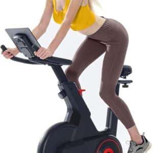 yoyomax Exercise Bike, Indoor Cycling Bike/Magnetic Stationary Bike – Fitness Stationary Bicycle Machine with Comfortable Seat Cushion & Digital Display with Pulse