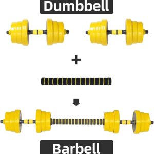 FUXION 44LB Adjustable Dumbbell Barbell Weight Pair