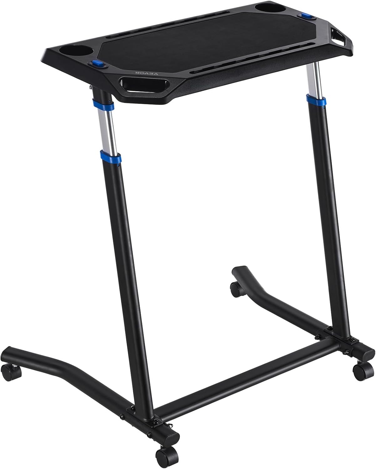 VEVOR Cycling Desk, Adjustable Bike Trainer & Treadmill Desk with Triangle Support, Non-Slip Multi-Slot Bike Trainer Fitness Desk with Handle Bar, Fit for Home Office Exercise - Image 4