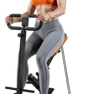 Deep Squat Machine for Women, 2 in 1 Foldable Squat Assist Trainer, 400 LB Weight Capacity, Easy Setup Exercise Equipment, Home Training Machine for Arm Ab Glute Leg Workout Black