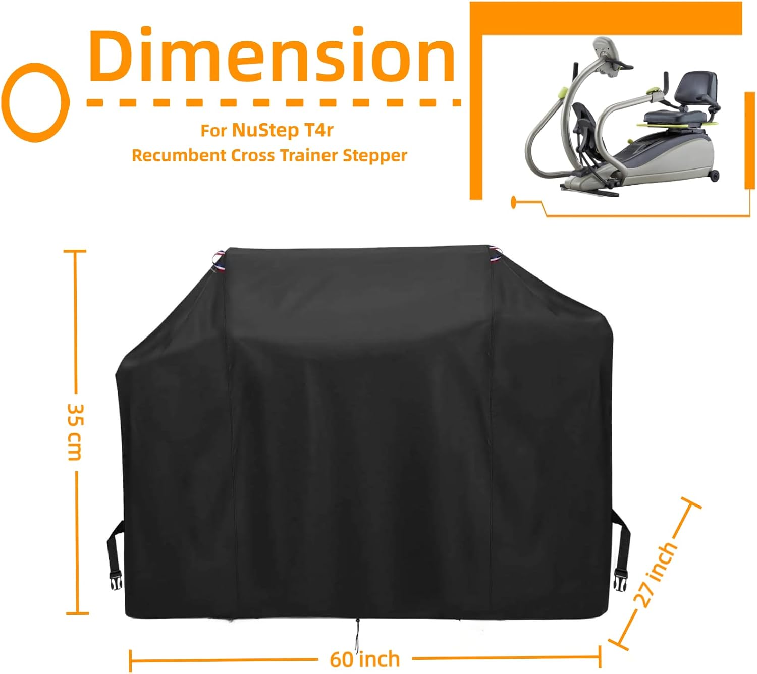 Stair Stepper Cover for Nustep Elliptical Exercise Machine,Under Desk Elliptical Machine Cover for Seniors,Recumbent Exercise Bike Covers for Fitness Equipment - Image 2