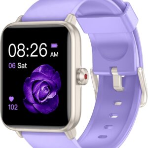 Smart Watch, Fitness Tracker with Heart Rate Monitor, Blood Oxygen, Sleep Tracking, 1.5 Inch Touchscreen Smartwatch for Android iOS Swimming Waterproof Pedometer Step Calories Tracker for Women Men