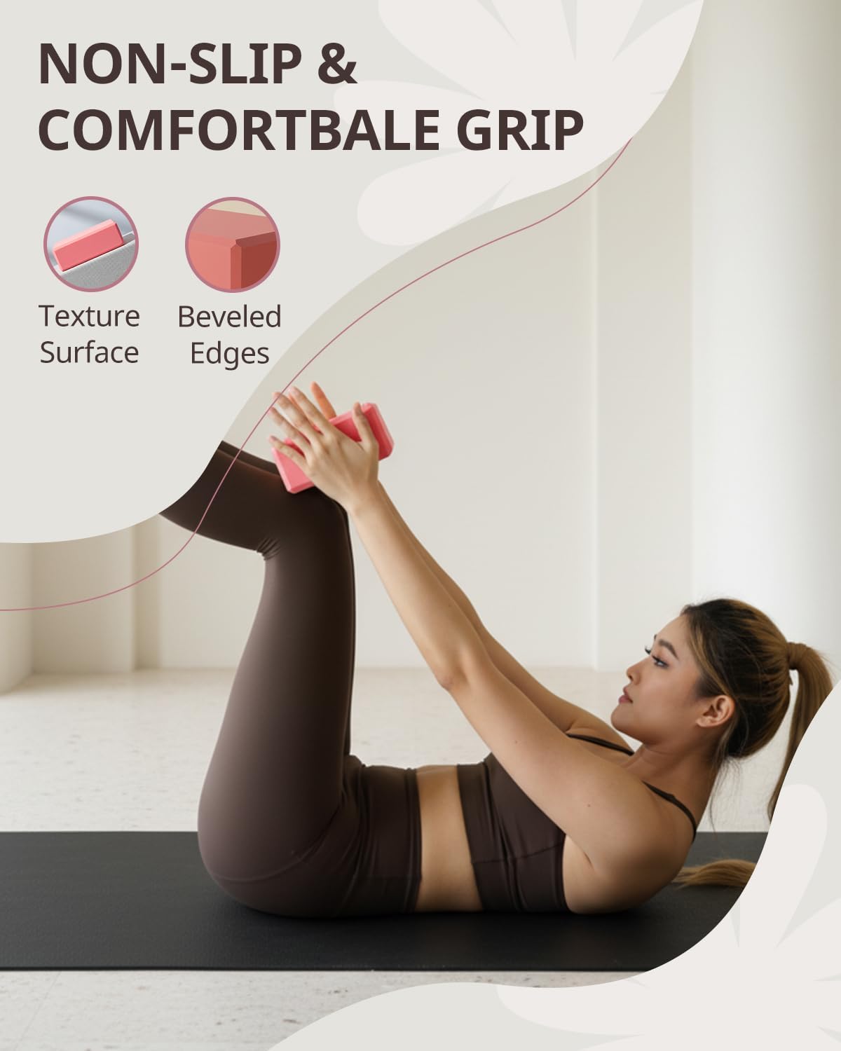 Trideer Yoga Blocks 2 Pack, Soft Non-Slip Foam Blocks with Beveled Edges for Alignment and Stretching in Yoga, Pilates, and Dance - Supportive, Lightweight, Odor Resistant, Latex-Free - Image 7