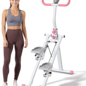 Home Vertical Climber, Full-Body Cardio Machine with Adjustable Handles, Steel Frame & Digital Monitor