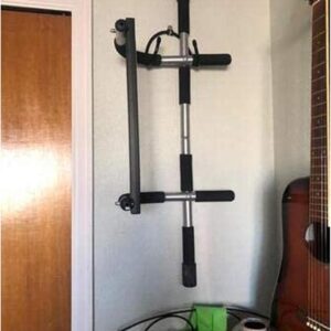 Chin up Bar Storage Pull up Bar Rack Exercise Strength Fitness Bar Holder Workout Equipment Shelf – Solid Quality Wall Mountable for Your Fitness Class or Home Gym, Metal, Adjustable Size, Up to 20Lbs