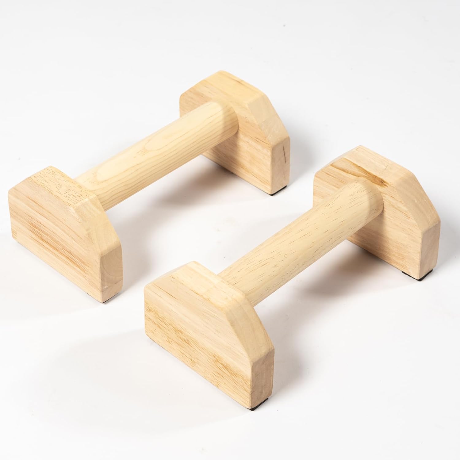 Wooden Parallettes Push Up Bars, Anti-Slip Push-Up Handles, Mini Handle Pumps, Dip Station Dip Bar, Handstand Bars for Calisthenics and Fitness(log) - Image 7