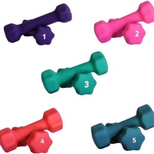 Neoprene Dumbbell Set- 12 Pairs w/Rack