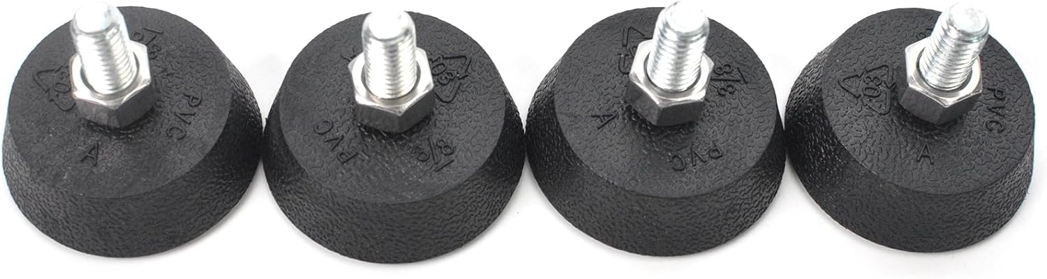 (4 Pack Upgrade 3/8" Spin Bike Foot Pads Compatible with Peloton Bike Replacement Parts Non-Slip Shock-Absorbing Leveling Feet with Sound-Proof Rubber for Exercise Bike Leveling - Image 4