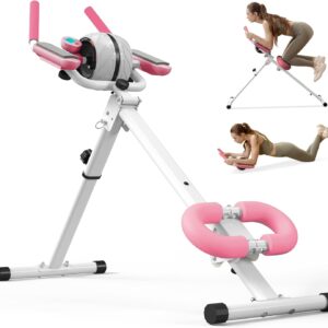 PAETA Ab Machine, Ab Workout Equipment for Home Gym, Ab Trainer Machine for Abs Workout, Foldable, Knee Protection, Strength Training Exercise Equipment for Body Shaping