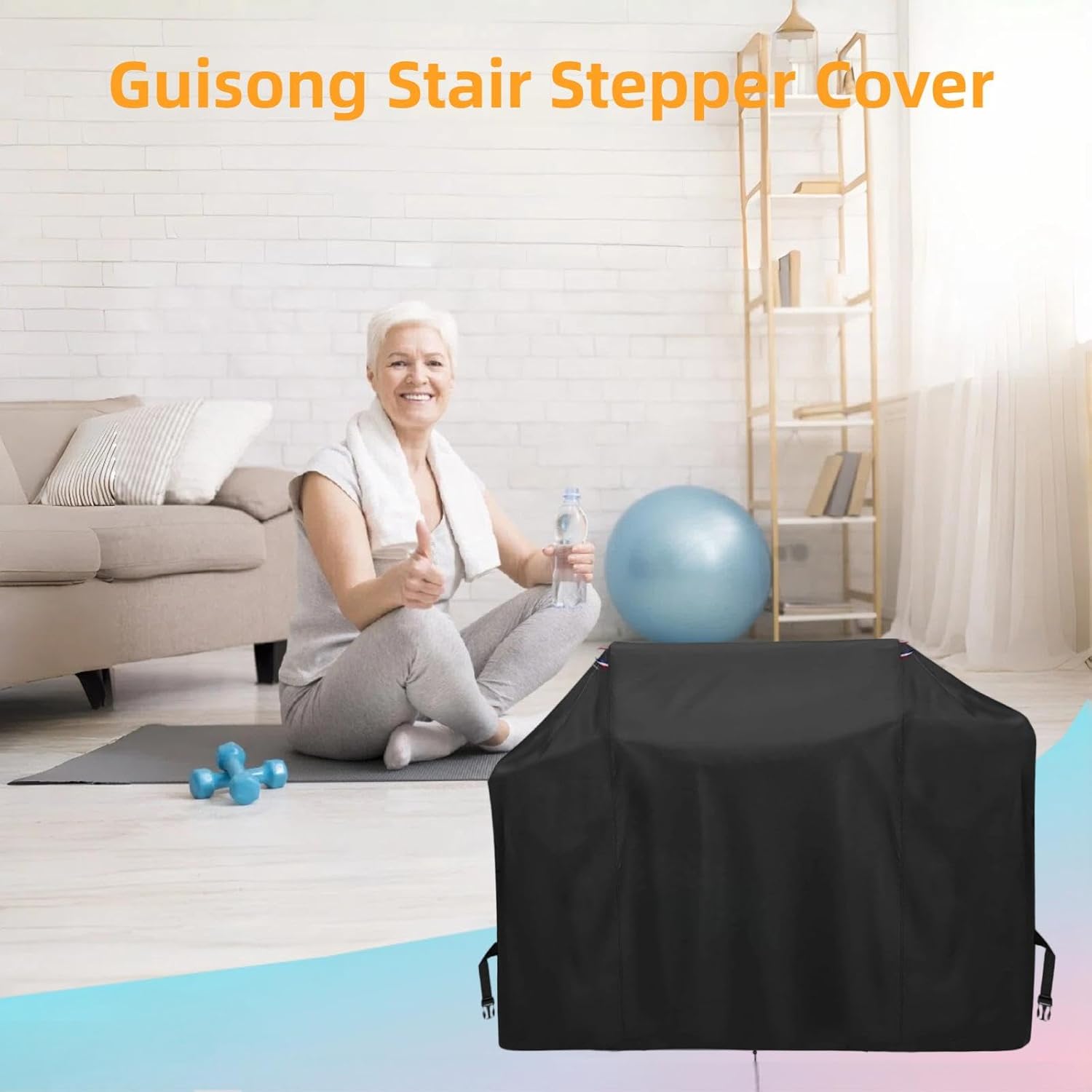 Stair Stepper Cover for Nustep Elliptical Exercise Machine,Under Desk Elliptical Machine Cover for Seniors,Recumbent Exercise Bike Covers for Fitness Equipment - Image 7