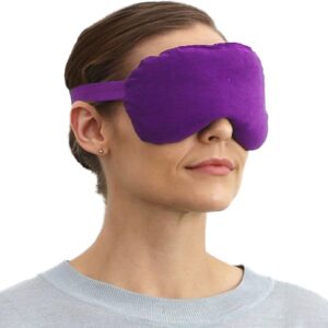 Lavender Lavender Eye Mask Pillow – Weighted Eye Mask for Relaxation, Yoga and Stress Relief – Cold Therapy Lavender Eye Masks for Women, Men – 1 Eye Mask Purple