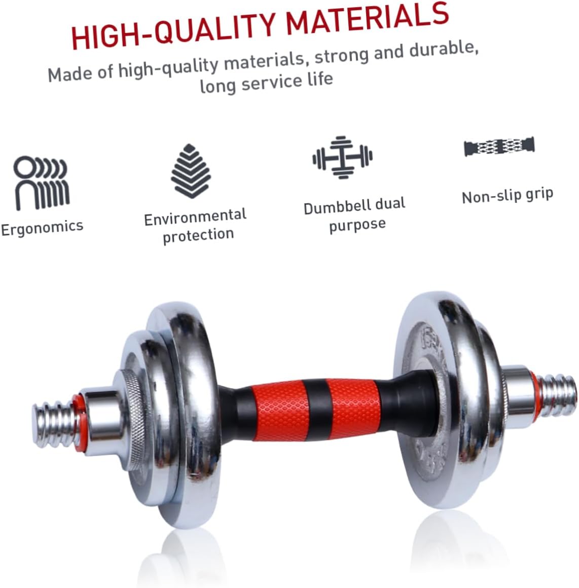 1Pair Electroplated Dumbbell for Home Gym Professional Workout Equipment for Body Sculpting Solid with Textured Grip for Exercise - Image 4