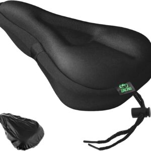 Zacro Bike Seat Cushion – Gel Padded Bike Seat Cover for Men Women Comfort, Extra Soft Exercise Bicycle Seat Compatible with Peloton, Outdoor & Indoor Bike Saddles