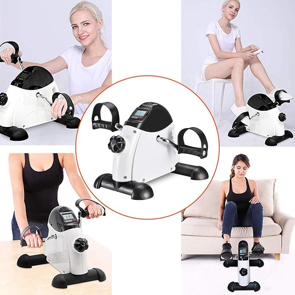 Under Desk Bike Pedal Exerciser Portable Home Exercise Bike Pedal Exerciser Foot Peddler Portable Therapy Bicycle Leg Peddler Portable Mini Cycle Bike for Hands Arm Trainer - Image 6