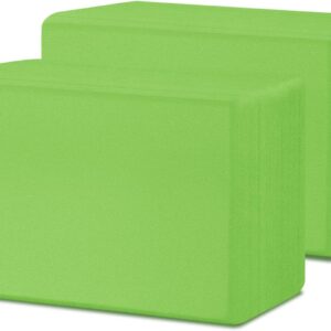Yoga Block, EVA Foam Yoga Blocks 2 Pack, High Density & Non Slip Dance Blocks for Stretching and Toning, Fitness Accessories for Stability & Balance