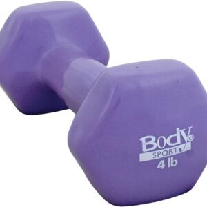 Body Sport Vinyl Coated Dumbbell Hand Weight – Exercise & Fitness Dumbbell for Home Gym Equipment Workouts – Strength Training for Men & Women