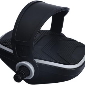 YBEKI Pro Spin Bike Pedals with Adjustable Straps – 9/16″ Spindle for Peloton/Schwinn/Sunny Indoor Exercise Bikes | Heavy-Duty PP Plastic & PVC Straps | Non-Slip Diamond Surface