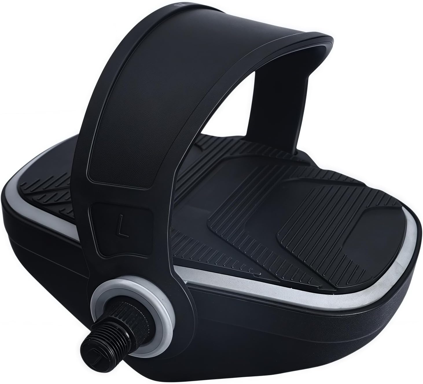 YBEKI Pro Spin Bike Pedals with Adjustable Straps - 9/16" Spindle for Peloton/Schwinn/Sunny Indoor Exercise Bikes | Heavy-Duty PP Plastic & PVC Straps | Non-Slip Diamond Surface