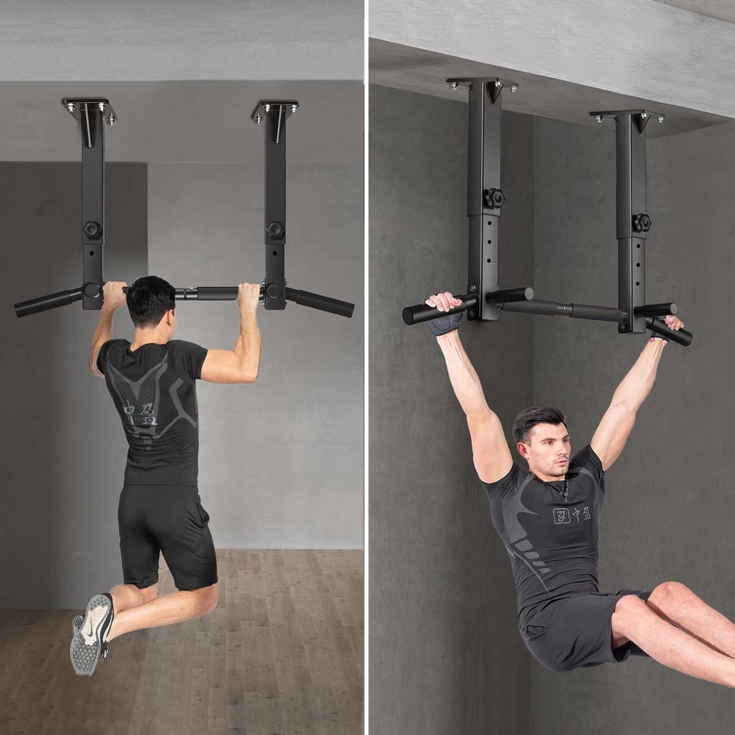 Wall Mount Pull Up Bar, Joist Mount Pull Up Bar, Beam and Rafter Mounted Chin Up Bar for Home Gym With Wood Mount and Wall Mount Screws - Image 3