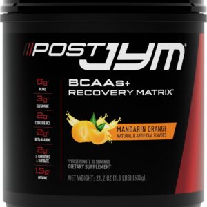 JYM Supplement Science Post JYM Active Matrix Mandarin Orange Amino Recovery Powder Pure Creatine HCL, BCAA’s, Glutamine, Carnitine, Betaine, Taurine for Strength, Repair, Performance 30 Servings