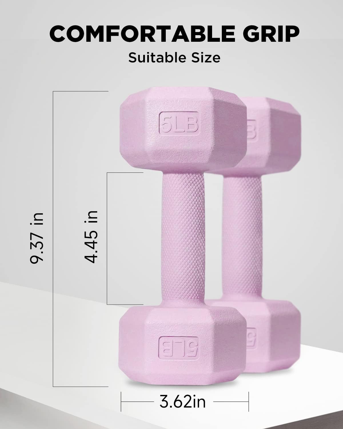 Dumbbell Sets - 5/10/15/20/25/36 lb Dumbbells Pair Hand Weights Set of 2 - Easy Grip - Arm Weights for Men and Women, Home Gym Exercise Equipment for Workouts Fitness Strength Training - Image 4