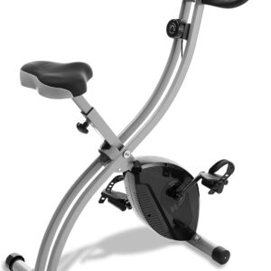 Indoor Cycling Bike – Folding, Upright Stationary Exercise Cycle with Magnetic Resistance