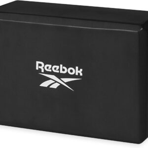 Reebok Solid Yoga Block, 4” x 6” x 9” Yoga Brick with Lightweight Support for Flexibility, Balance & Alignment, Portable Foam Block for Fitness, Home Workout, Stretching & More