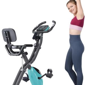 Merax Folding Exercise Bike, Foldable Fitness Stationary Bike Machine, Upright Indoor Cycling Bike, Magnetic X-Bike