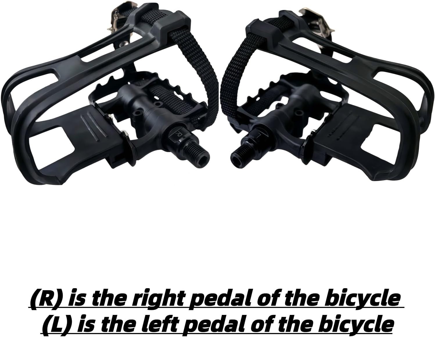 YBEKI Professional Bike Pedals with Adjustable Toe Clips & Straps | Dual Sealed Bearings for 360° Smooth Ride | Lightweight Alloy-Composite Pedals for Spin, Peloton, Schwinn, Road & Mountain Bikes - Image 6