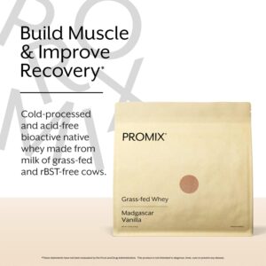 ProMix Nutrition Whey Protein Powder, Vanilla – Grass-Fed – ­Post Workout Fitness & Nutrition Shakes, Smoothies, Baking & Cooking Recipes – Gluten-Free & Keto-Friendly – 2.5 Pound (Pack of 1)