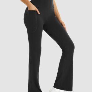 FireSwan Women’s Flare Yoga Pants with Pockets High Waist Flared Leggings Bootcut Gym Workout Pants Tummy Control