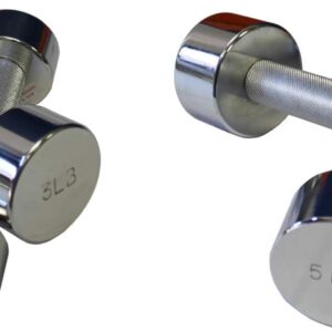 Ader Chrome Beauty Dumbbell Set 3, 5lb