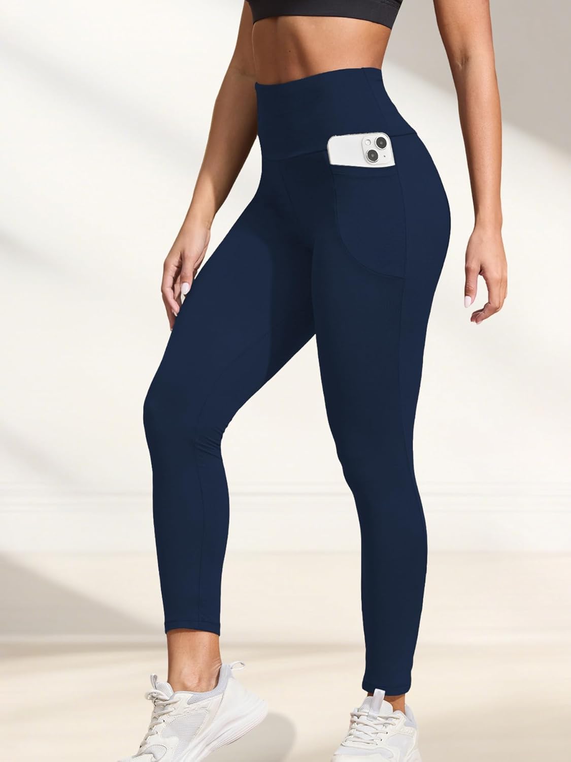 Buttery Soft Leggings with Pockets, High Waisted Tummy Control No See Through Workout Yoga Pants for Women