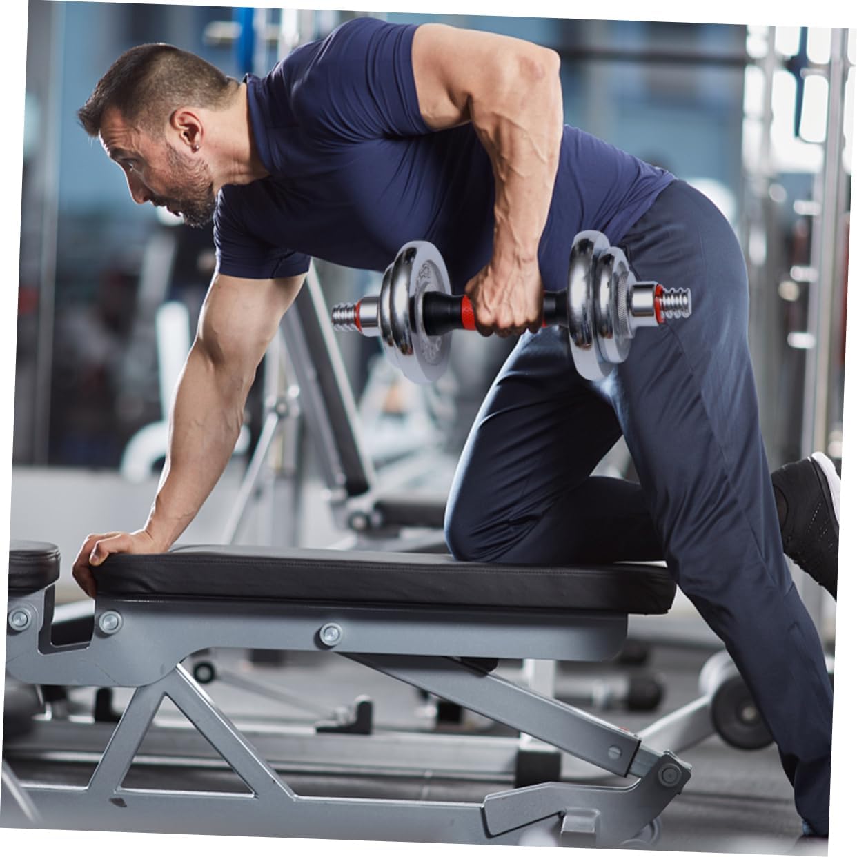 1Pair Durable Electroplated Dumbbell for Home Fitness Skid Grip Solid Portable Storage Box Included Exercise Equipment for Strength Training - Image 5