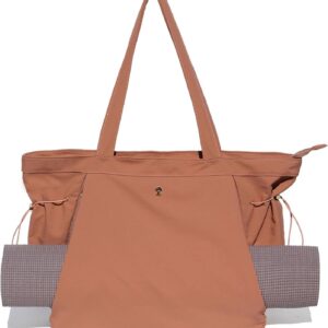 ESVAN Yoga Tote Bag for Women Shoulder Bags Drawstring for Office Workout Travel Carryall Pilates Gym and Beach