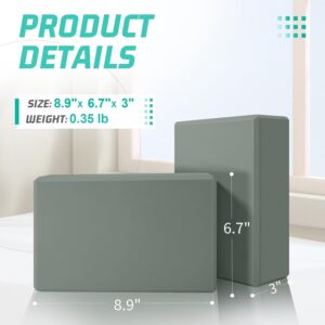 Yoga Blocks 4 Pack – Premium EVA Foam Bricks for Pilates Workout, Stretching, Meditation – Yoga Brick for Flexibility, Balance, Spine Strength, Non-slip and Lightweight Exercise Blocks