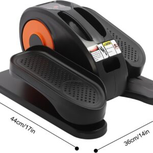 Under Desk Elliptical Machine, Electric Leg Exerciser with Remote Control Quiet and Compact Seated Pedal Exerciser with Display Monitor for Home 5 Adjustable Speeds
