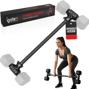Upgraded Dumbbell Bar – Adjustable Dumbbell to Barbell Converter | Multi-Functional Alloy Steel Bar for Home Gym Workout | Strength Training Equipment | Perfect New Year Christmas Gift for Fitness Enthusiasts