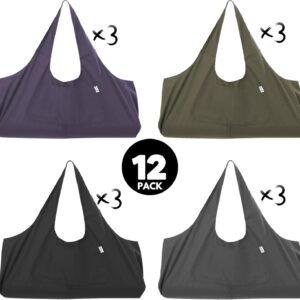 Yogiii 12-pk Yoga Mat Bag | The ORIGINAL YogiiiTotePRO | Large Yoga Mat Bag or Yoga Mat Carrier with Side Pocket | Yoga Bag Fits Most Size Mats, Variety Pack, 12 Count